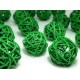Green Rattan Ball String Lights